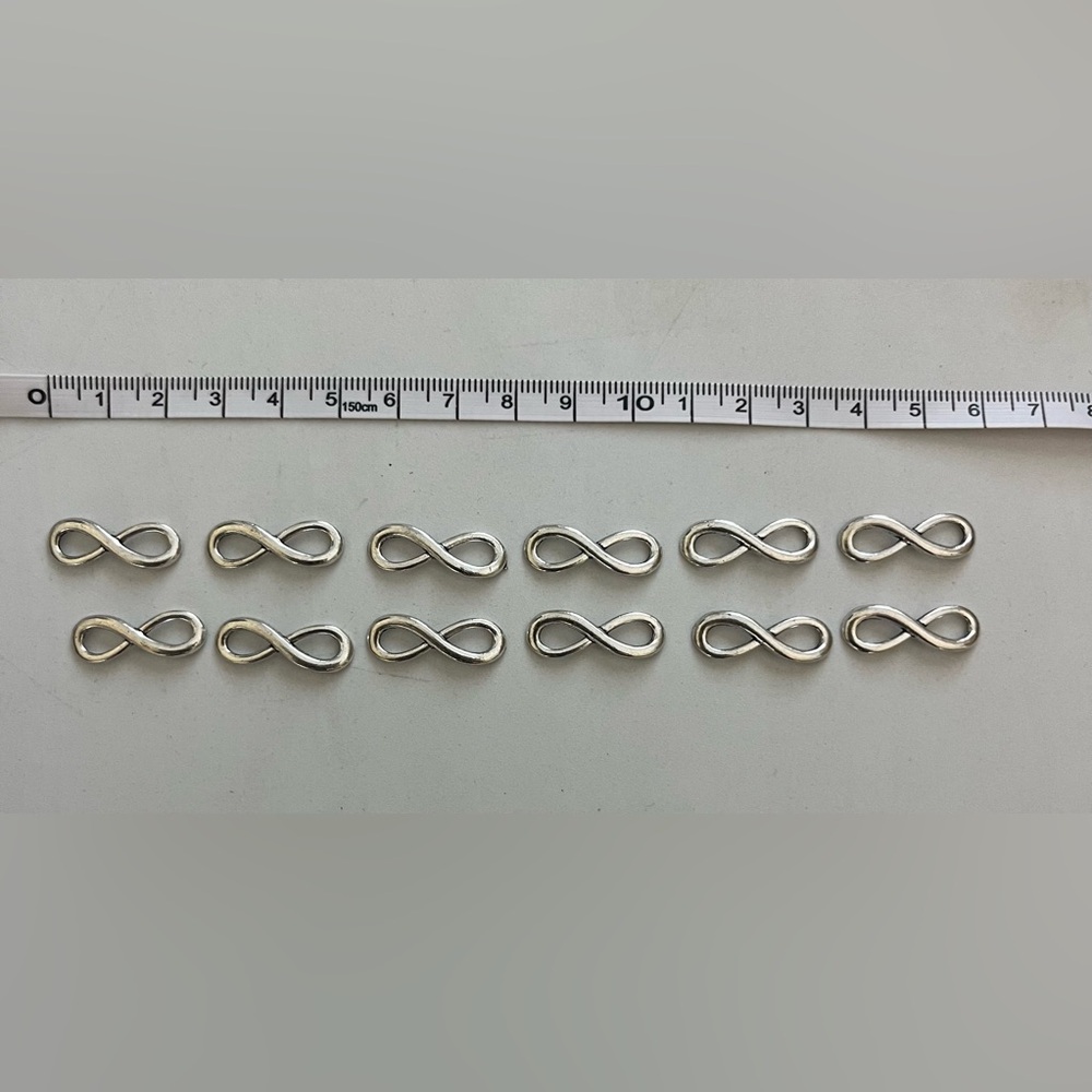 Silver-Like Infinity Charms